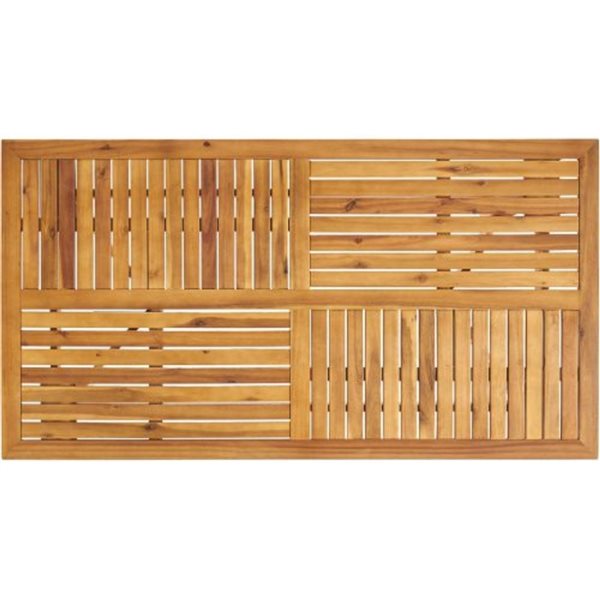 Homy Casa 31.5 W x 59-in L Acacia Wood Outdoor Rectangular Dining Table