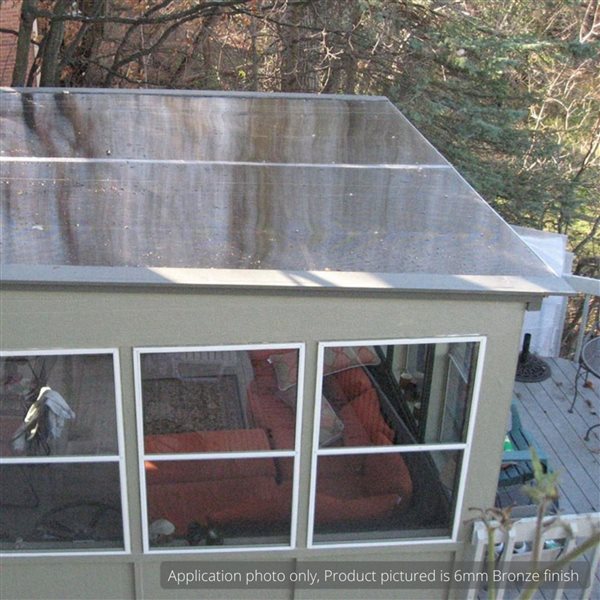 Polymershapes 48 W x 96 L x 1-in T Bronze Multiwall Polycarbonate Sheet