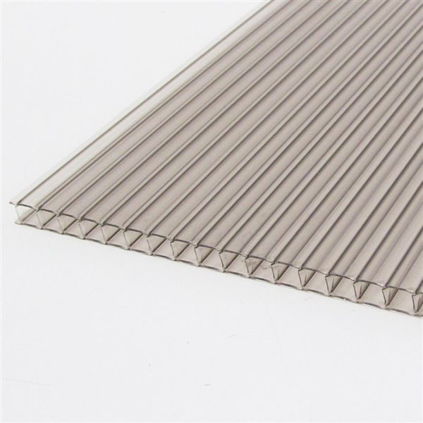 Polymershapes 48 W x 96 L x 1-in T Bronze Multiwall Polycarbonate Sheet