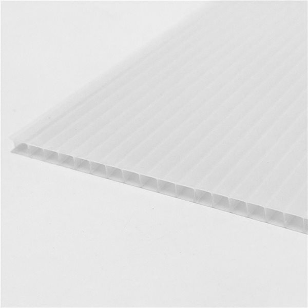 Polymershapes 48 W x 96 L x 0.236-in T Opal UV Multiwall Polycarbonate Sheet