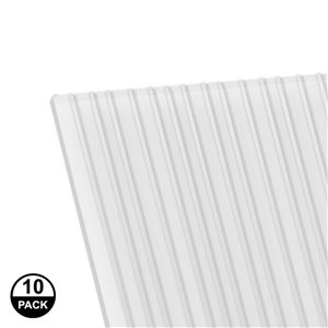Coroplast 10-Pack 48 W x 96 L x 0.157-in T Clear Corrugated Plastic Sheets