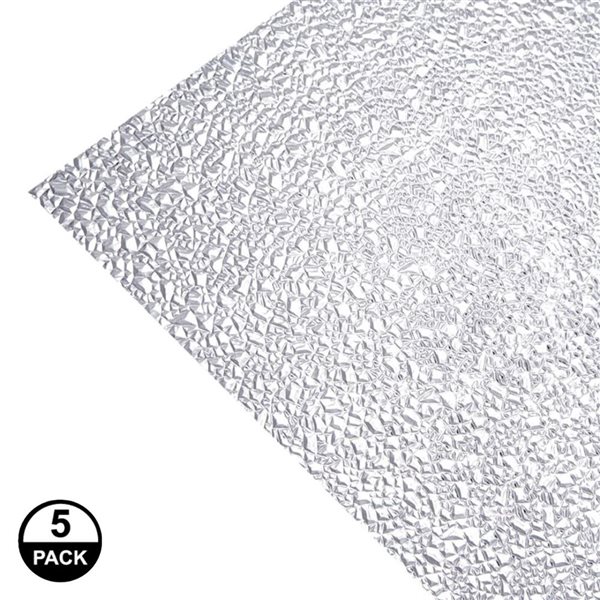 OPTIX 5-Pack 48 L x 24 W x 0.06-in T 8-ft³ Clear Cracked Ice Lighting Panel