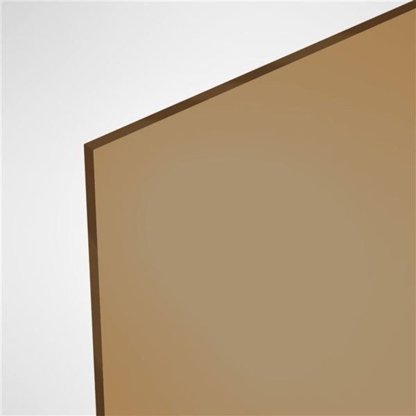 Polymershapes 48 W x 96 L x 0.220-in T Bronze UV Polycarbonate Sheet