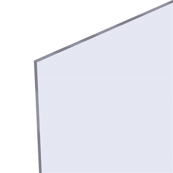 Polymershapes 36 W x 72 L x 0.093-in T Clear UV Polycarbonate Sheet