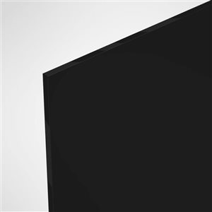 OPTIX 24 W x 48 L x 0.118-in T Black Acrylic Sheet