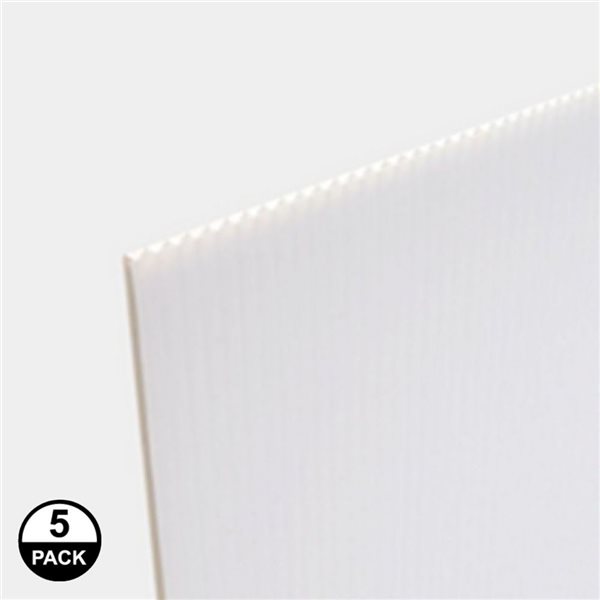 Pvc Sheets Rona Coroplast 5-Pack 36 W x 72 L x 0.157-in T White Corrugated Plastic ...