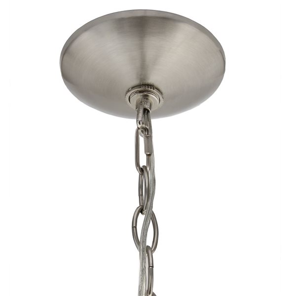 Lalia Home 18-in dia Industrial 4-Light Geometric Wire Pendant Light - Brushed Nickel