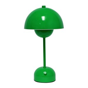 Simple Designs Mushroom Magic 11.8-in H Rechargeable and Dimming LED Touch Stick Lamp - Green