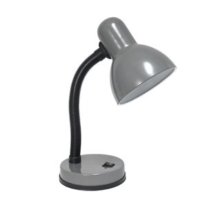 Simple Designs 14.25-in H Grey Metal LED Light Desk Lamp with Flexible Neck - 12/Pk