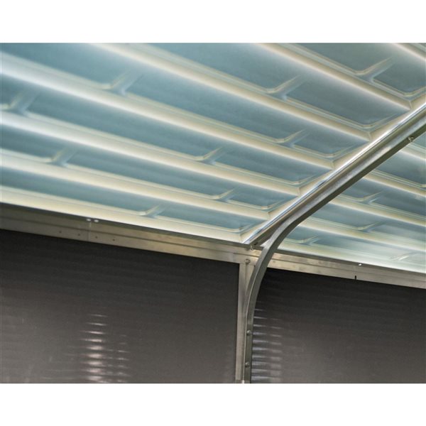 Canopia by Palram Rubicon 8 x 8-ft Dark Grey Polycarbonate Garden Storage Shed