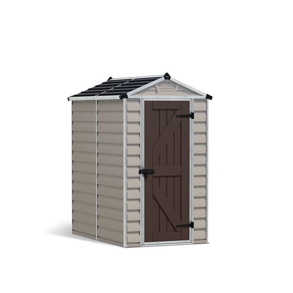 Canopia by Palram SkyLight 4 x 6-ft Beige Polycarbonate Garden Outdoor Storage Shed