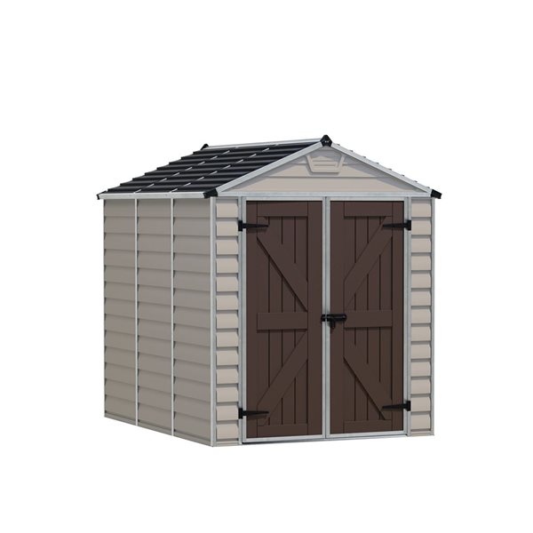 Canopia by Palram SkyLight 6 x 8-ft Beige Polycarbonate Garden Outdoor Storage Shed