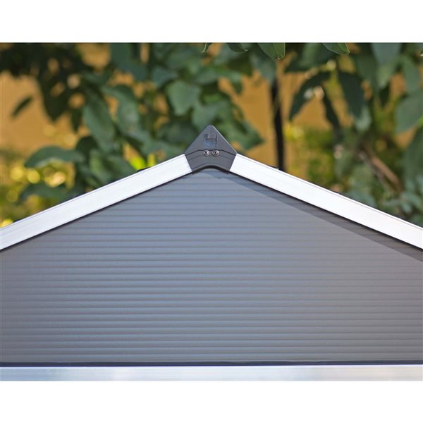Canopia by Palram Rubicon 6 x 5-ft Dark Grey Polycarbonate Garden Storage Shed