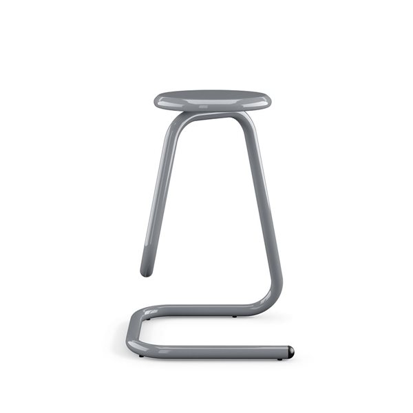 Amisco Paperclip70 26-in Counter Stool - Glossy Grey Metal