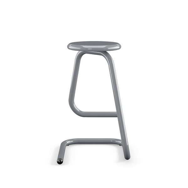 Amisco Paperclip70 26-in Counter Stool - Glossy Grey Metal