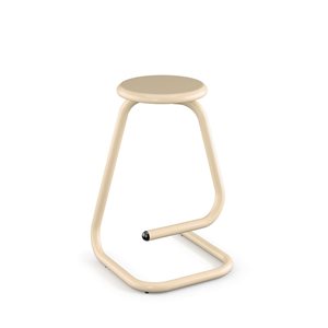 Tabouret de comptoir Paperclip70 d'Amisco 26 po, métal jaune paille