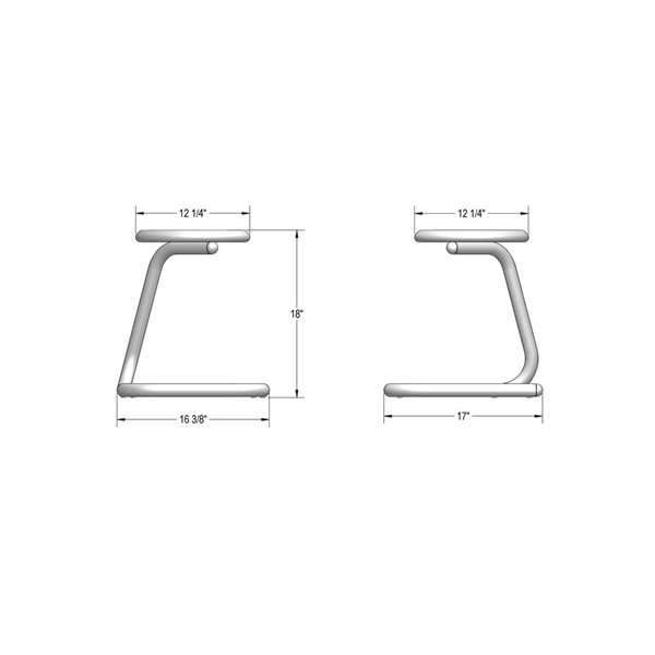 Amisco Paperclip70 Metal Dining Chair - Sage Green