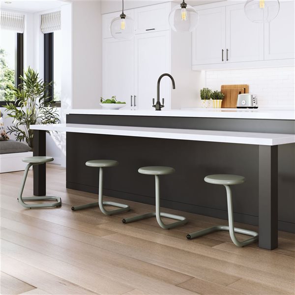 Amisco Paperclip70 Metal Dining Chair - Sage Green