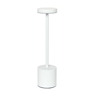 Simple Designs Mushroom Magic 12.75-in H White Cordless Disc Dimming and Rechargeable Stick Desk Lamp w/ Touch Sensor