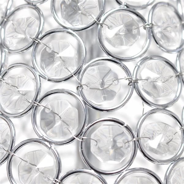 Lalia Home 22-in H Chrome Glamorous Curvy Crystal Table Lamp