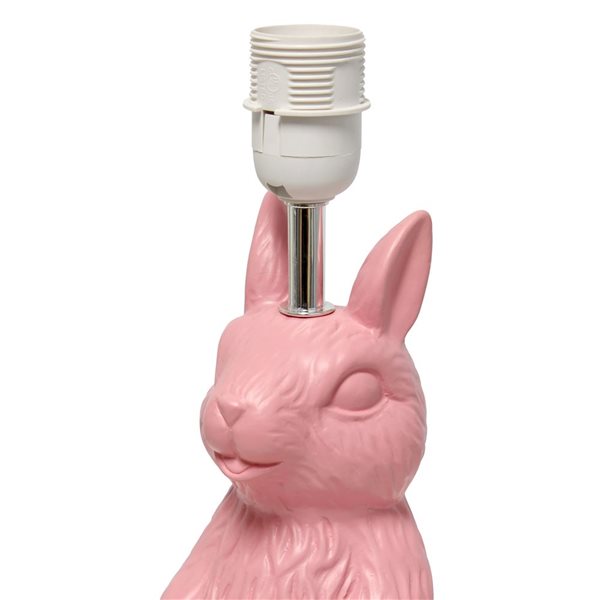 Simple Designs Cute Wonders 16.3-in H Pink Bunny Rabbit Table Lamp