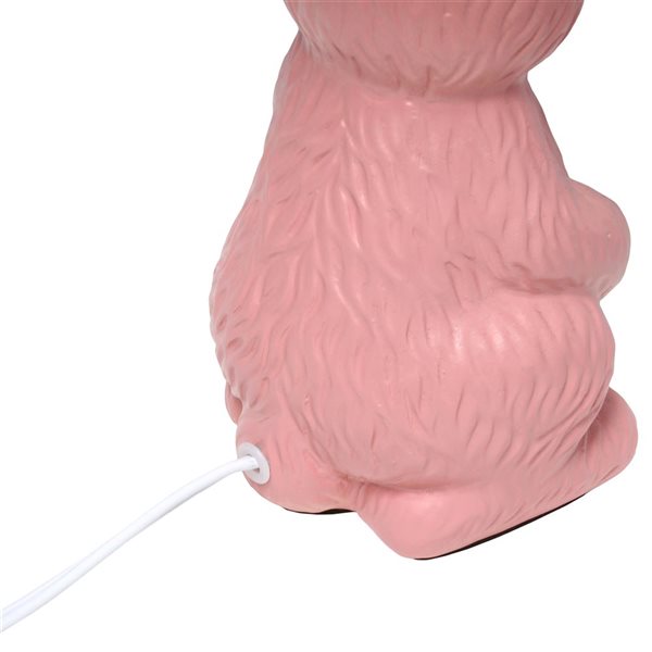 Simple Designs Cute Wonders 16.3-in H Pink Bunny Rabbit Table Lamp