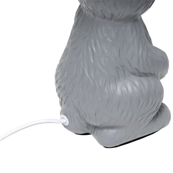 Simple Designs Cute Wonders 16.3-in H Grey Bunny Rabbit Table Lamp