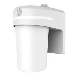 Halo FE Series 4.53 W x 7.21-in H White Plastic LED Wall Sconce w/ White Glass - 1000 Lumens