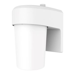 Halo FE Series 4.53 W x 7.21-in H White Plastic LED Wall Sconce w/ White Glass - 800 Lumens