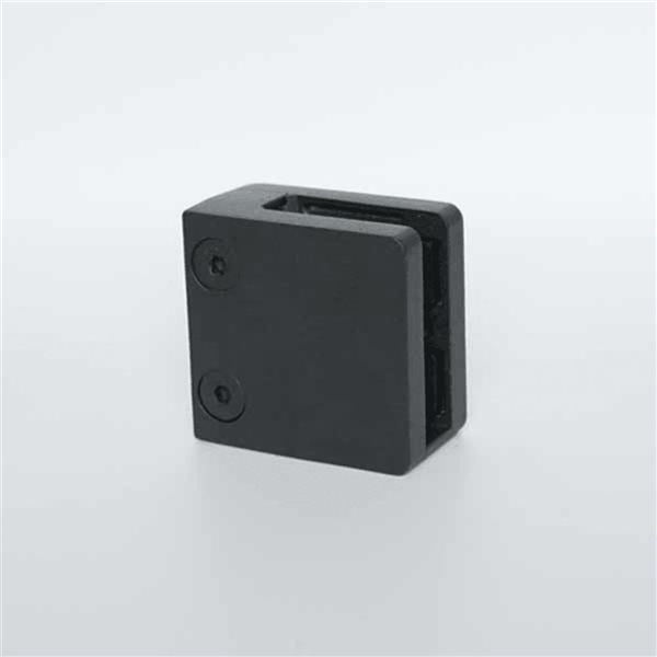 RF Transparent Large Stainless Steel Wall Connector for Glass Railing and Glass Fence - Black