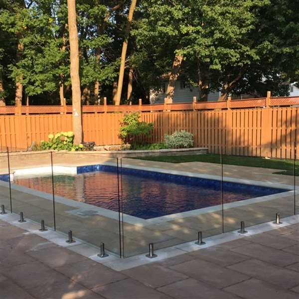 RF Transparent Large Wall Connector for Glass Railing and Glass Fence - Stainless Steel