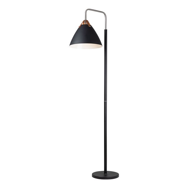 Artcraft Lighting Tote 71.5-in H Black/Brass Metal Modern Floor Lamp