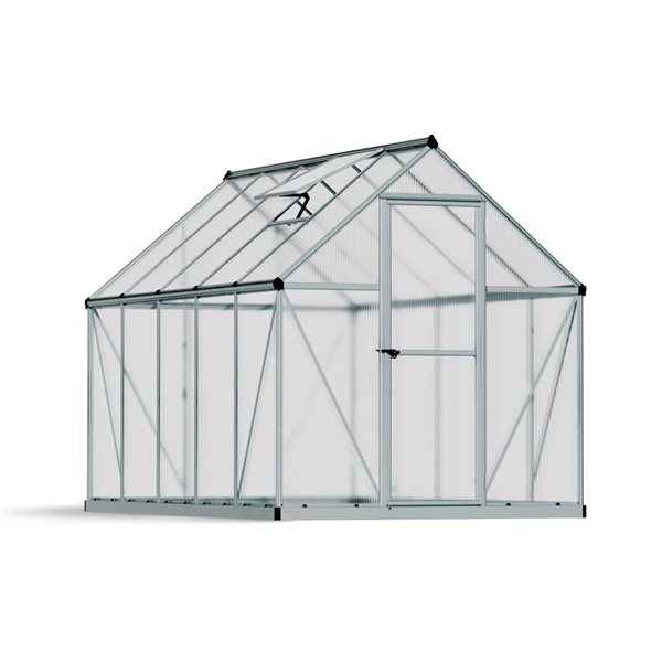 Canopia by Palram Mythos 10 L x 6 W x 7-ft H Silver Greenhouse Kit