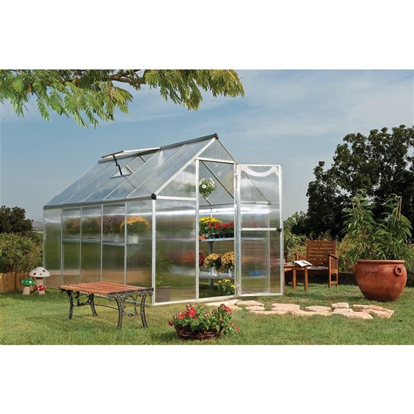 Canopia by Palram Mythos 10 L x 6 W x 7-ft H Silver Greenhouse Kit
