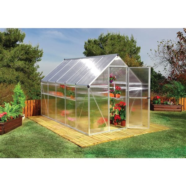 Canopia by Palram Mythos 10 L x 6 W x 7-ft H Silver Greenhouse Kit