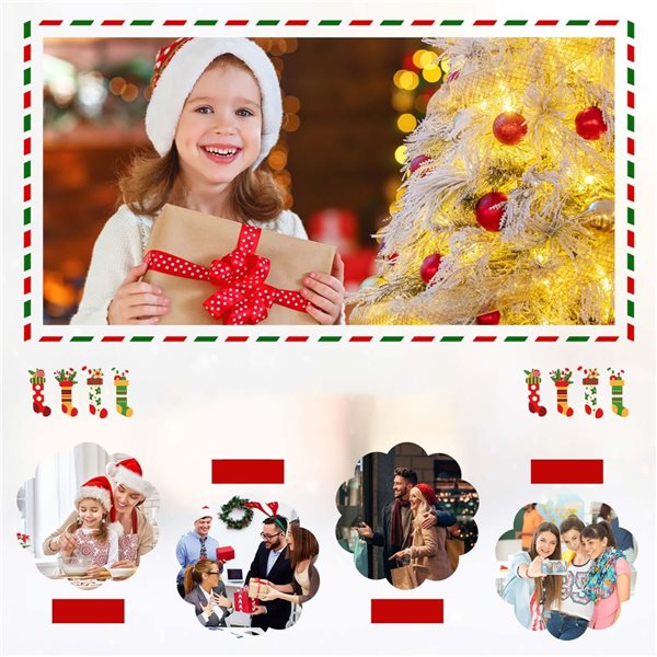 Costway 4.5-ft Prelit Artificial Christmas Tree w/ 279 PVC Pine Needles