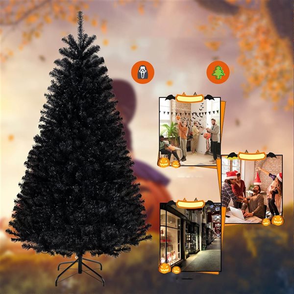 Costway 6-ft Halloween Tree w/ 758 Branch Tips and 6 Lighting Modes