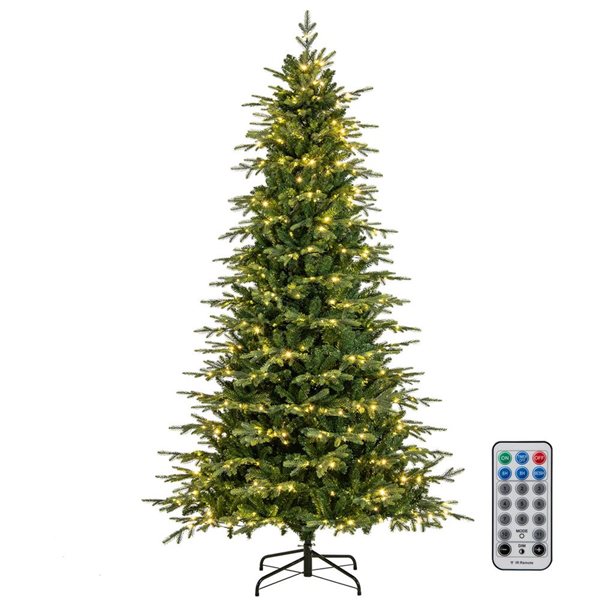 Costway 9-ft Artificial Christmas Tree w/ 1770 Branch Tips and 560 LED Lights + Timer and Remote