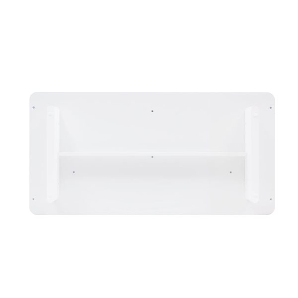 Manhattan Comfort Ella Rectangular White 47 W x 24 D x 16-in H Modern Coffee Table w/ 2 Full Extension Drawers