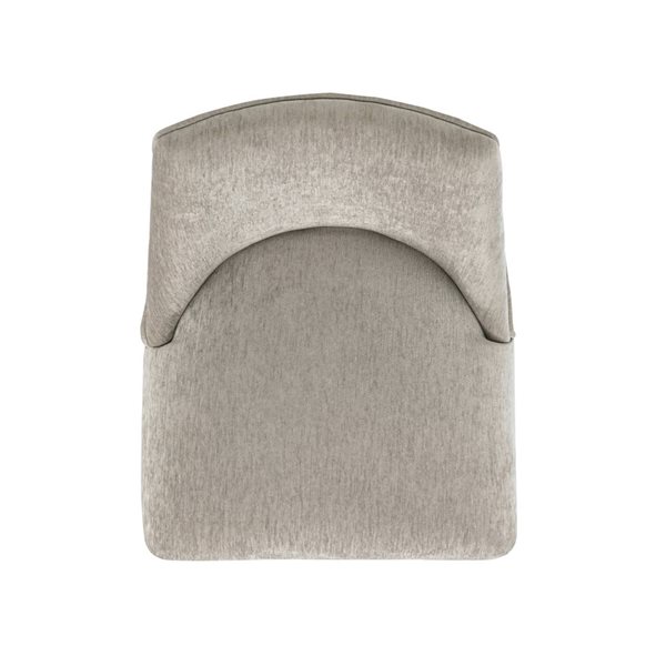 Manhattan Comfort Beever Taupe Chenille 38-in H Upholstered Counter Stool w/ Rubberwood Legs