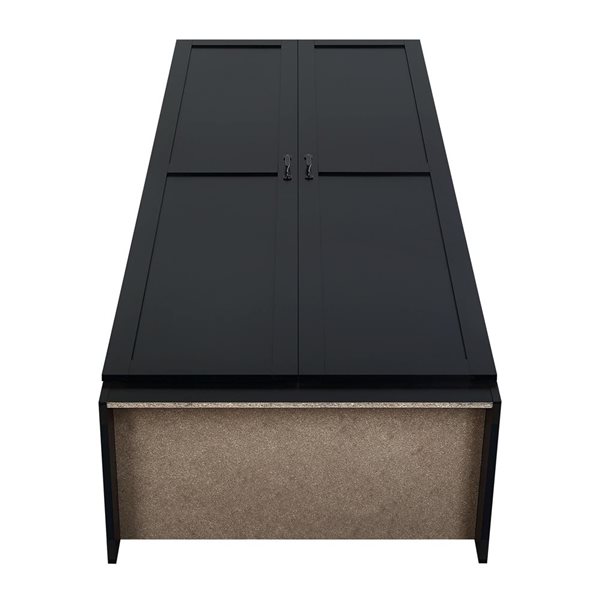 Set of 2 Manhattan Comfort Cornelia Modern Storage Closet w/ 4 Fixed and Adjustable Shelves - Black