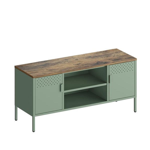 Manhattan Comfort Landen 47-in Modern TV Stand w/ 6 Fixed Shelves - Green