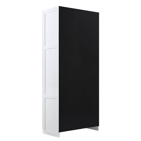 Set of 2 Manhattan Comfort Cornelia Modern Storage Closet w/ 7 Adjustable Shelves - White