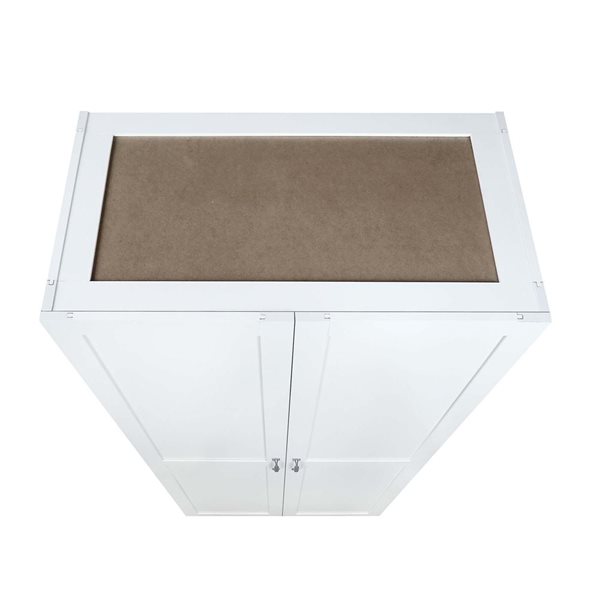 Manhattan Comfort Cornelia Modern Storage Closet w/ 7 Adjustable Shelves - White