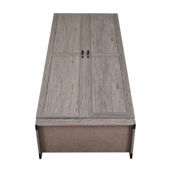 Set of 2 Manhattan Comfort Cornelia Modern Storage Closet w/ 4 Fixed and Adjustable Shelves - Grey