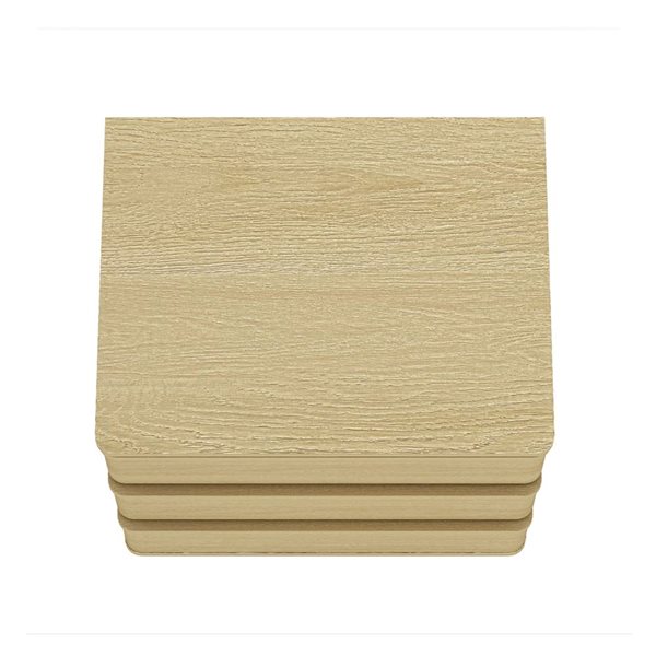 Manhattan Comfort Molly 26-in W Natural Oak Composite Modern 3-Drawer Nightstand