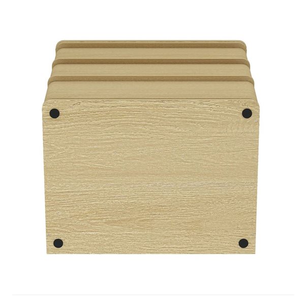 Manhattan Comfort Molly 26-in W Natural Oak Composite Modern 3-Drawer Nightstand