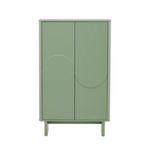 Manhattan Comfort Ella 31.5 W x 51.4-in H Sage Green MDF Modern Accent Cabinet w/ Adjustable Shelves