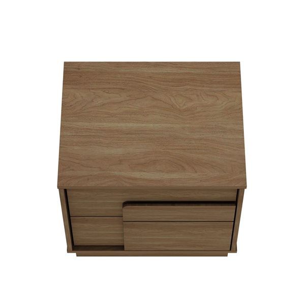 Manhattan Comfort Horizon 21.7-in W Maple Composite Modern 2-Drawer Nightstand