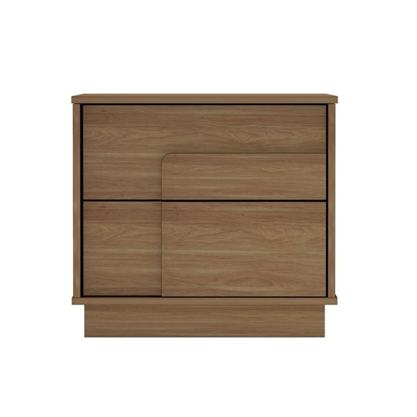 Manhattan Comfort Horizon 21.7-in W Maple Composite Modern 2-Drawer Nightstand